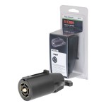 CURT 7-way Round RV Blade Rust-Free Male-End Trailer Connector CURT 7-way round RV blade trailer connector designed for trailer end with rust-free black plastic construction.