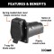 CURT 7-Way Round RV Blade Trailer Connector for Vehicles CURT 7-way round RV blade trailer connector with dust cover