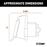 CURT 7-Way RV Electrical Connector with Spring-Loaded Cover CURT 7-way round electrical connector with durable cover for RV trailers