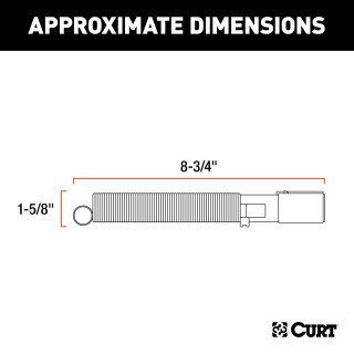 CURT 7-way Round Trailer Electrical Connector with Spring CURT 7-way round electrical connector for trailers, featuring durable die-cast metal and spring protection.