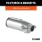 CURT 7-way Round Trailer Electrical Connector with Spring CURT 7-way round electrical connector for trailers, featuring durable die-cast metal and spring protection.