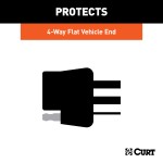 CURT 4-Way Flat Trailer Connector Dust Cover CURT durable 4-way flat trailer connector dust cover with attachment loop