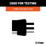 CURT Connector Tester for 4-Way Flat Socket with LED Lights CURT connector tester for 4-way flat socket with LED lights, ensuring trailer light functionality