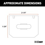 CURT Electrical Connector Bracket for 4-Way Flat Socket CURT electrical connector bracket securely mounted on trailer hitch