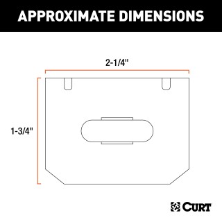 CURT Electrical Connector Bracket for 4-Way Flat Sockets CURT electrical connector bracket securely mounting a 4-way flat socket with a durable black finish