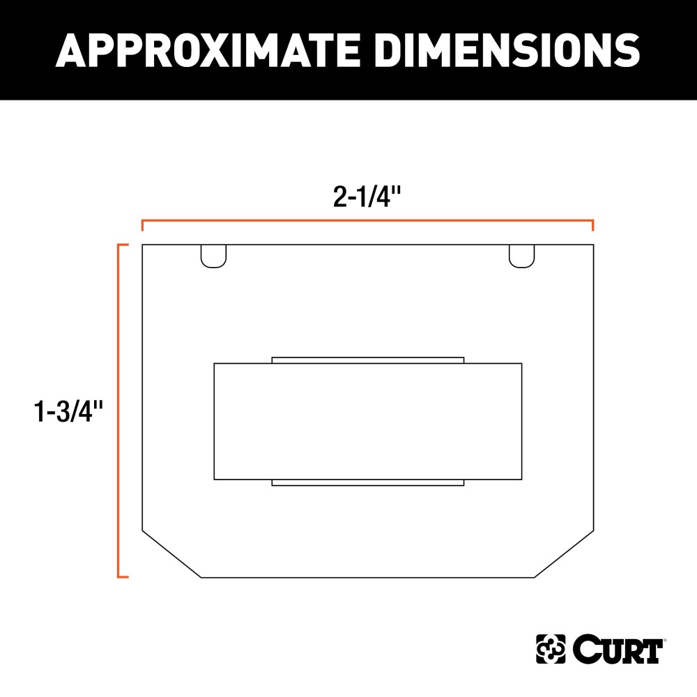 CURT electrical connector bracket securely mounting a 5-way flat socket on trailer hitch.