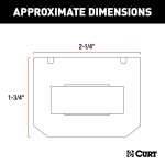 CURT electrical connector bracket securely mounting a 5-way flat socket on trailer hitch.