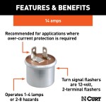 CURT 12-Volt Turn Signal Flasher for Trailer Lights CURT turn signal flasher for safe towing with trailer lights