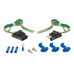 CURT 4-Way Flat Trailer and Vehicle Electrical Connector Kit CURT 4-way flat connector kit for trailer and vehicle wiring