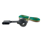 CURT 4-Way Flat Electrical Connector for Trailer and Vehicle CURT 4-way flat electrical connector, designed for vehicle wiring, providing plug for trailer power connection.