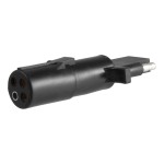 CURT 4-Way Round to 4-Way Flat Electrical Adapter CURT electrical adapter for adapting 4-way round vehicle socket to 4-way flat trailer plug