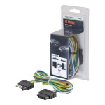 CURT 5-Way Flat Electrical Trailer Connector for Safe Towing CURT 5-way flat trailer connector, durable rubber with 72-inch bonded loop wire for reliable towing