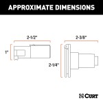 CURT 4-way round trailer electrical connectors featuring a durable cover and die-cast metal construction for reliable connections.