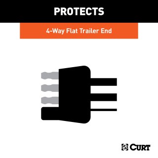 CURT Durable 4-Way Flat Electrical Connector Plug Cover CURT electrical plug cover for 4-way flat connector, durable rubber