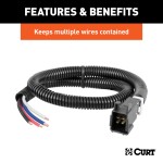 CURT Slit Loom Tube 1/4 Inch Diameter for Wire Protection CURT slit loom tube provides 1/4 inch diameter wire protection in custom lengths, shielding against vibrations and damage.