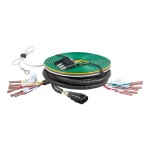 CURT RV harness connecting a towed vehicle with universal fitment and standard 4-way flat connector