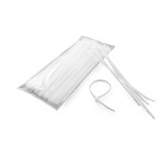 CURT 7-1/4 Inch White Nylon Durable Zip Wire Ties Package of 100 CURT 7-1/4 inch white nylon zip ties for secure cable management.