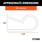 CURT Durable Nylon Loom Clamps for Trailer Wiring Protection 25 CURT white nylon loom clamps for securing trailer wiring and protecting against vibration and damage.