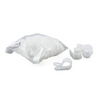 CURT Durable Nylon Loom Clamps for Trailer Wiring Protection 25 CURT white nylon loom clamps for securing trailer wiring and protecting against vibration and damage.