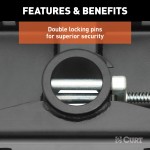CURT offset gooseneck ball in use with Double Lock system for 4 inch offset.