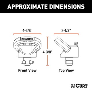 CURT OEM Puck System Gooseneck Safety Chain Anchors CURT gooseneck safety chain anchors for Ram pickups with puck system.