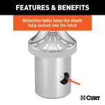 CURT OEM Puck System Gooseneck Ball and Safety Chain Kit CURT OEM puck gooseneck ball and safety chain kit for Ram trucks, designed for 30K towing.