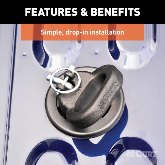CURT OEM Puck System Gooseneck Ball and Safety Chain Kit CURT OEM puck gooseneck ball and safety chain kit for Ram trucks, designed for 30K towing.