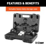 CURT OEM Puck System Gooseneck Ball and Safety Chain Kit CURT OEM puck gooseneck ball and safety chain kit for Ram trucks, designed for 30K towing.