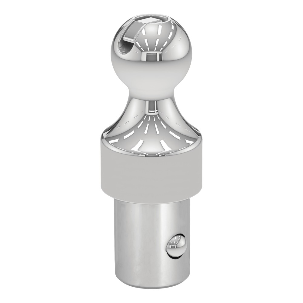 CURT OEM puck system gooseneck ball, compatible with Chevrolet, Ford, GMC, and Ram trucks, rated for 38,000 lbs.