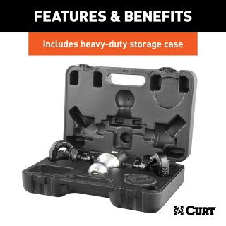 CURT OEM puck system gooseneck ball and safety chain anchor kit for Ram trucks.