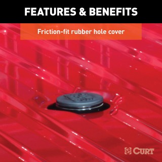 CURT OEM Puck System 38K Gooseneck Ball & Safety Chain Kit CURT 38K gooseneck ball and safety chain anchors for puck system equipped trucks