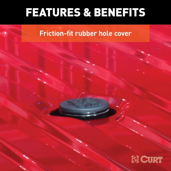 CURT OEM Puck System 38K Gooseneck Ball & Safety Chain Kit CURT 38K gooseneck ball and safety chain anchors for puck system equipped trucks