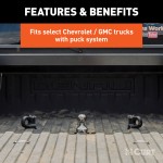 CURT OEM Puck System 38K Gooseneck Ball & Safety Chain Kit CURT 38K gooseneck ball and safety chain anchors for puck system equipped trucks