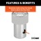 CURT 30K Gooseneck Puck System Kit for Chevrolet, Ford, GMC, Nissan CURT 30K gooseneck puck system kit with ball, anchors, cover, and storage case for select truck models.