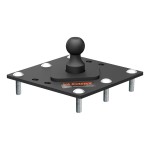CURT Fixed Ball Gooseneck Hitch for Reliable Towing CURT gooseneck hitch with a fixed 2-5/16 inch ball on truck bed