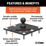 CURT Fixed Ball Gooseneck Hitch for Reliable Towing CURT gooseneck hitch with a fixed 2-5/16 inch ball on truck bed