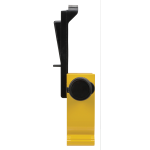 REESE Fifth Wheel Accessories for Safe and Easy Towing REESE kingpin lock in bright yellow for fifth wheel towing safety