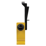 REESE Fifth Wheel Accessories for Safe and Easy Towing REESE kingpin lock in bright yellow for fifth wheel towing safety