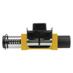 REESE Fifth Wheel Accessories for Safe and Easy Towing REESE kingpin lock in bright yellow for fifth wheel towing safety