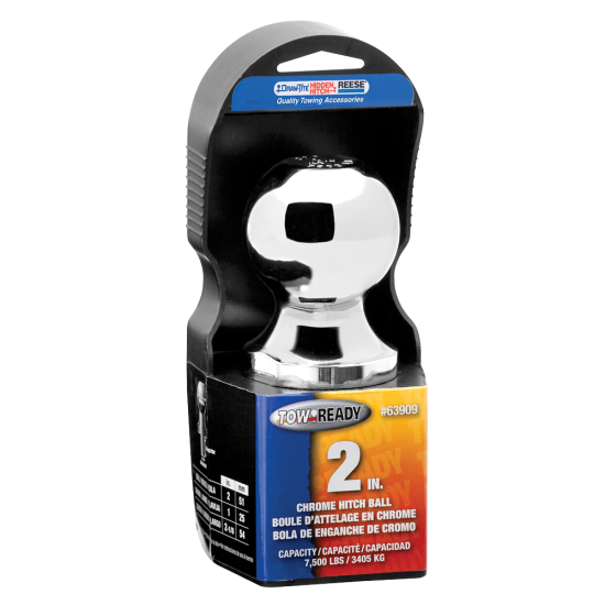 Draw-Tite Chrome Hitch Ball with 7500 lbs Capacity Draw-Tite chrome hitch ball with 2 inch diameter and 7500 lbs capacity
