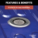 CURT Gooseneck Hitch Cap - Durable Rubber Protection for Trucks CURT gooseneck hitch cap providing rust protection and a finished look for truck beds, compatible with Ram 60610, 60614, and 60626 models.
