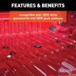 CURT Gooseneck Hitch Cap - Durable Rubber Protection for Trucks CURT gooseneck hitch cap providing rust protection and a finished look for truck beds, compatible with Ram 60610, 60614, and 60626 models.