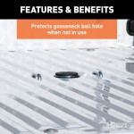 Durable Rust-Free Rubber Gooseneck Hitch Cap for Trucks Black rubber gooseneck hitch cap protecting truck bed gooseneck ball