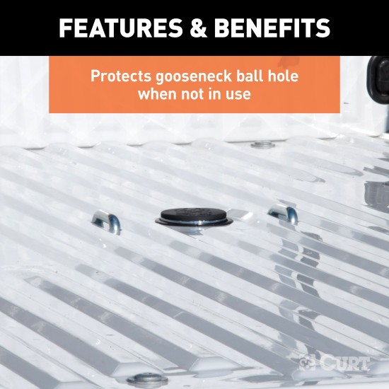Durable Rust-Free Rubber Gooseneck Hitch Cap for Trucks Black rubber gooseneck hitch cap protecting truck bed gooseneck ball