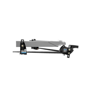 No Drill Hitch Bar with Integrated Sway Control Hitch bar with no drill installation and integrated sway control for trailer frames