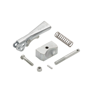 Wedge-Latch Coupler Repair Kit with latch, lever, ball clamp, and hardware