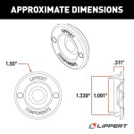 Lippert Replacement Rubber Insert for Axle Hub Dust Cap Lippert rubber insert for RV axle hub dust cap, available in singles or 10-pack