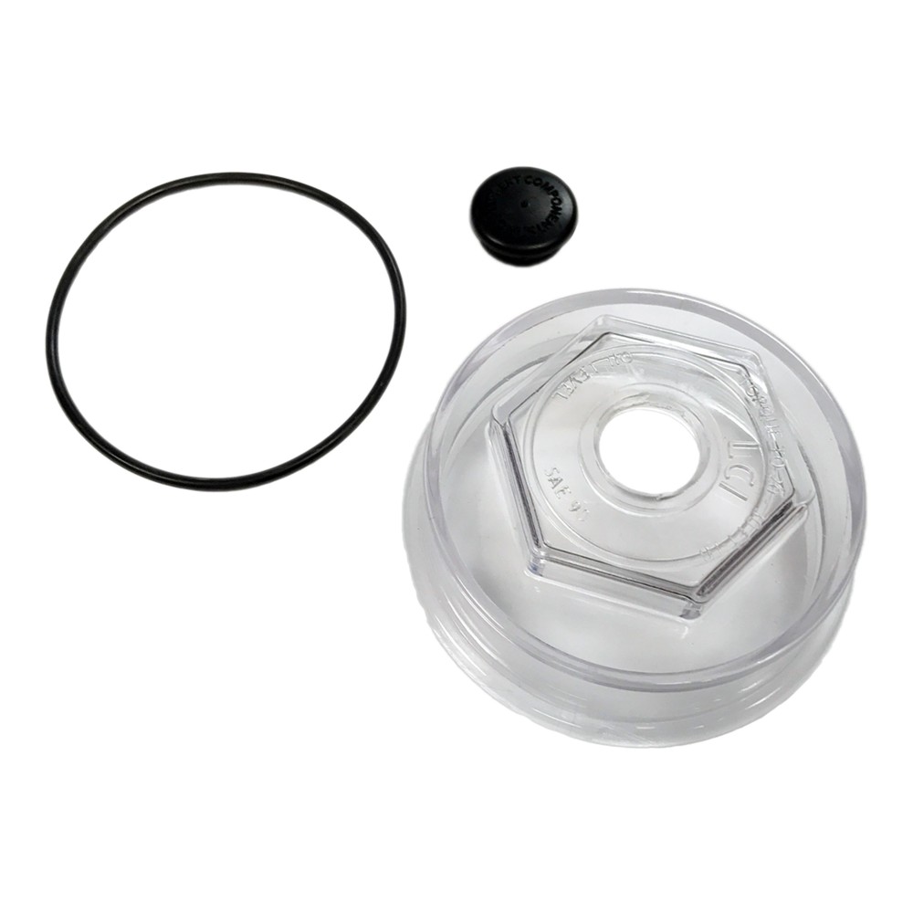 Replacement Oil Cap for Lippert 8,000 lb Axles Clear oil cap for 8,000 lb Lippert axle allowing visual oil inspection