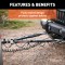 CURT Rambler Steel Tow Bar for Ergonomic and Reliable Towing CURT Rambler steel tow bar shown with patent-pending latches for easy non-binding release, ideal for towing various vehicles.