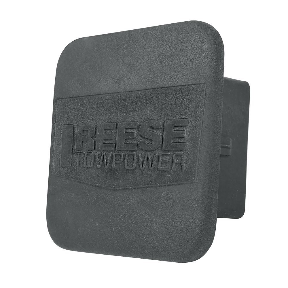 REESE receiver tube cover fitting 2 inch hitch, protects against debris and extends hitch life